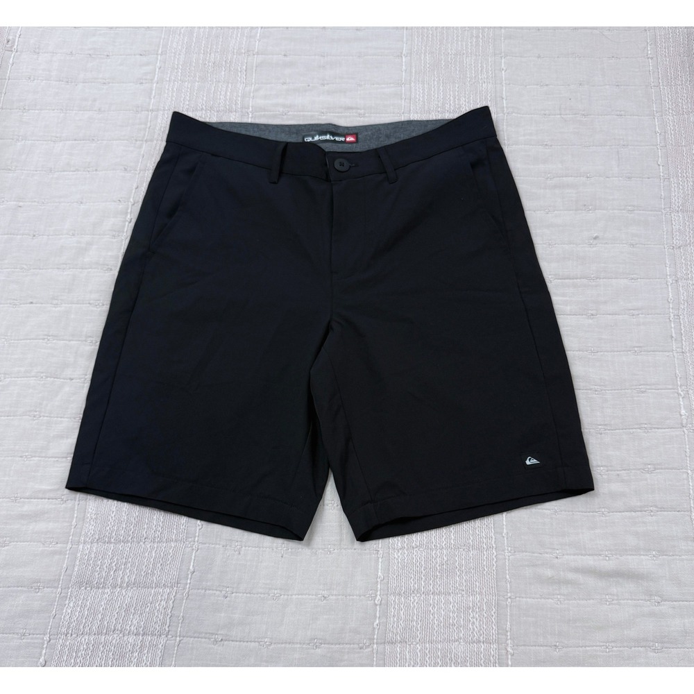 Quiksilver Hybrid Shorts Mens 29 Black Amphibian Boardshorts Stretch Casual